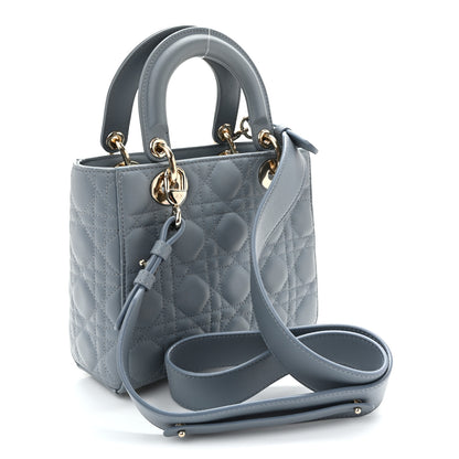 Christian Dior Lambskin Cannage Small My ABCDior Lady Dior Cloud Blue 3 of 10