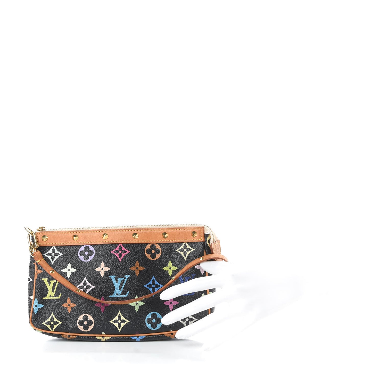 Monogram Multicolor Pochette Accessories Black
