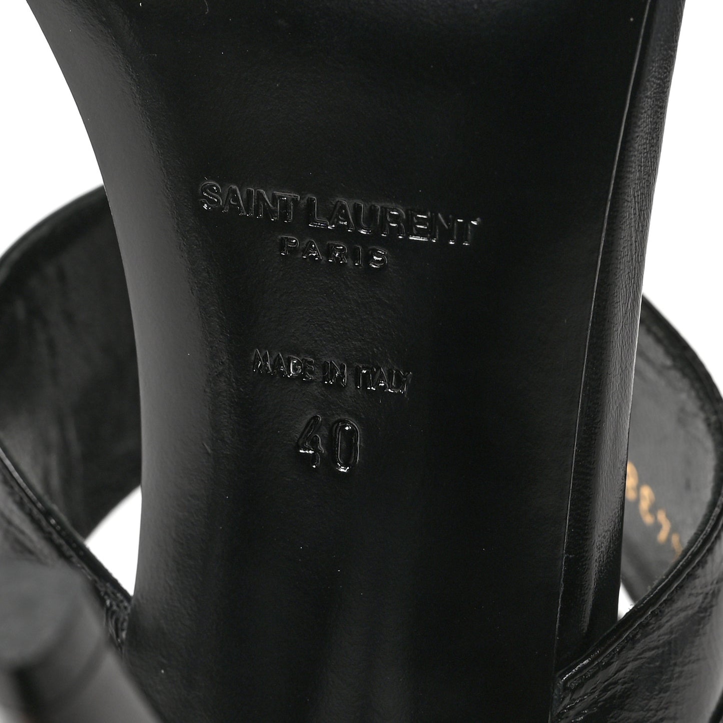 Shiny Calfskin Fetish Sandal 40 Black