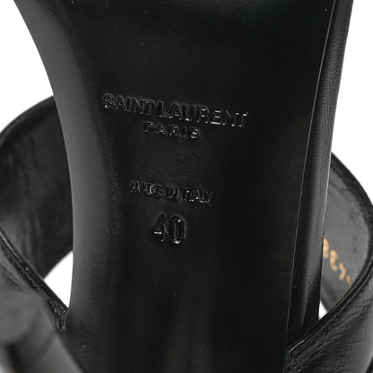 Saint Laurent Shiny Calfskin Fetish Sandal 40 Black 8 of 8
