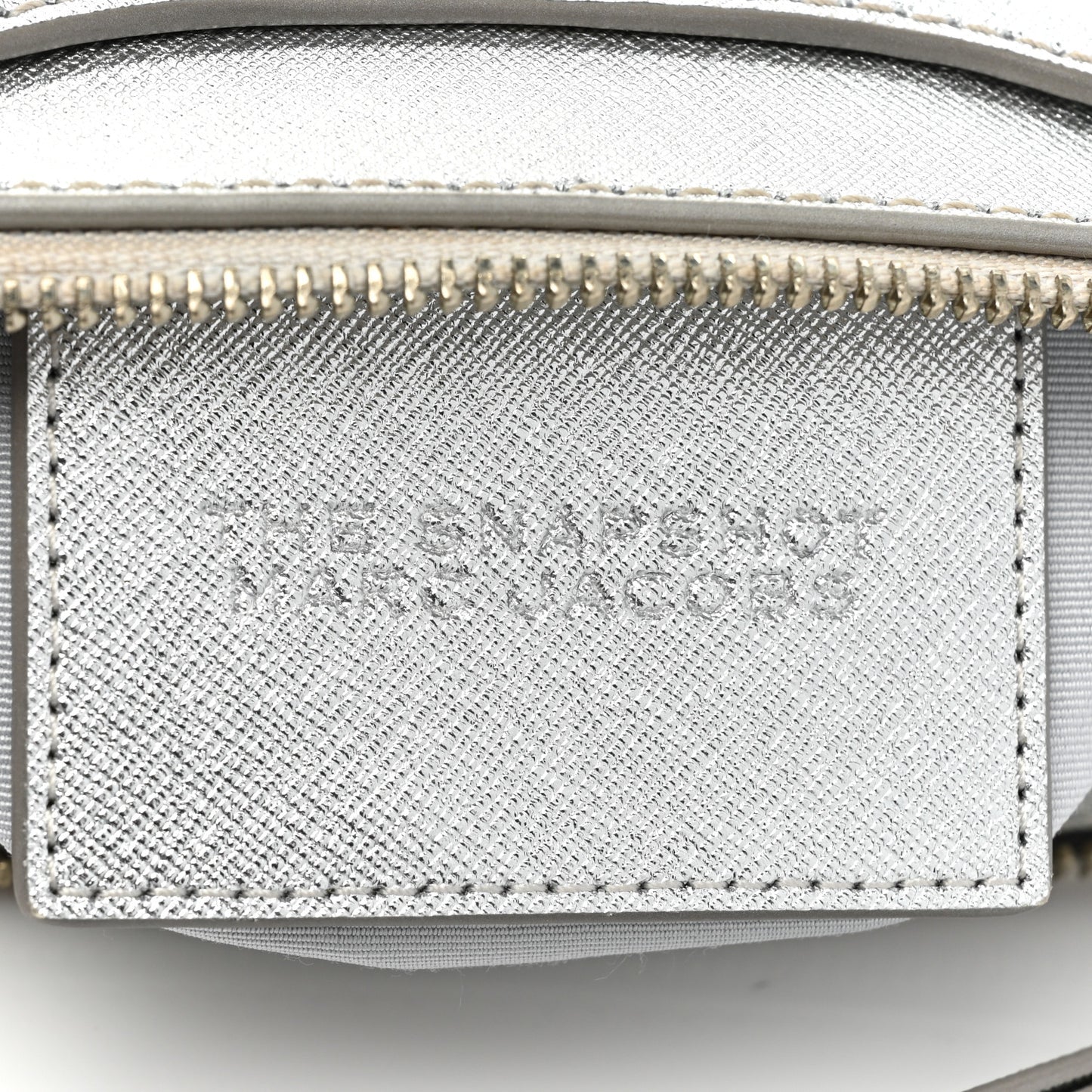 Saffiano Small Snapshot Camera Bag Silver