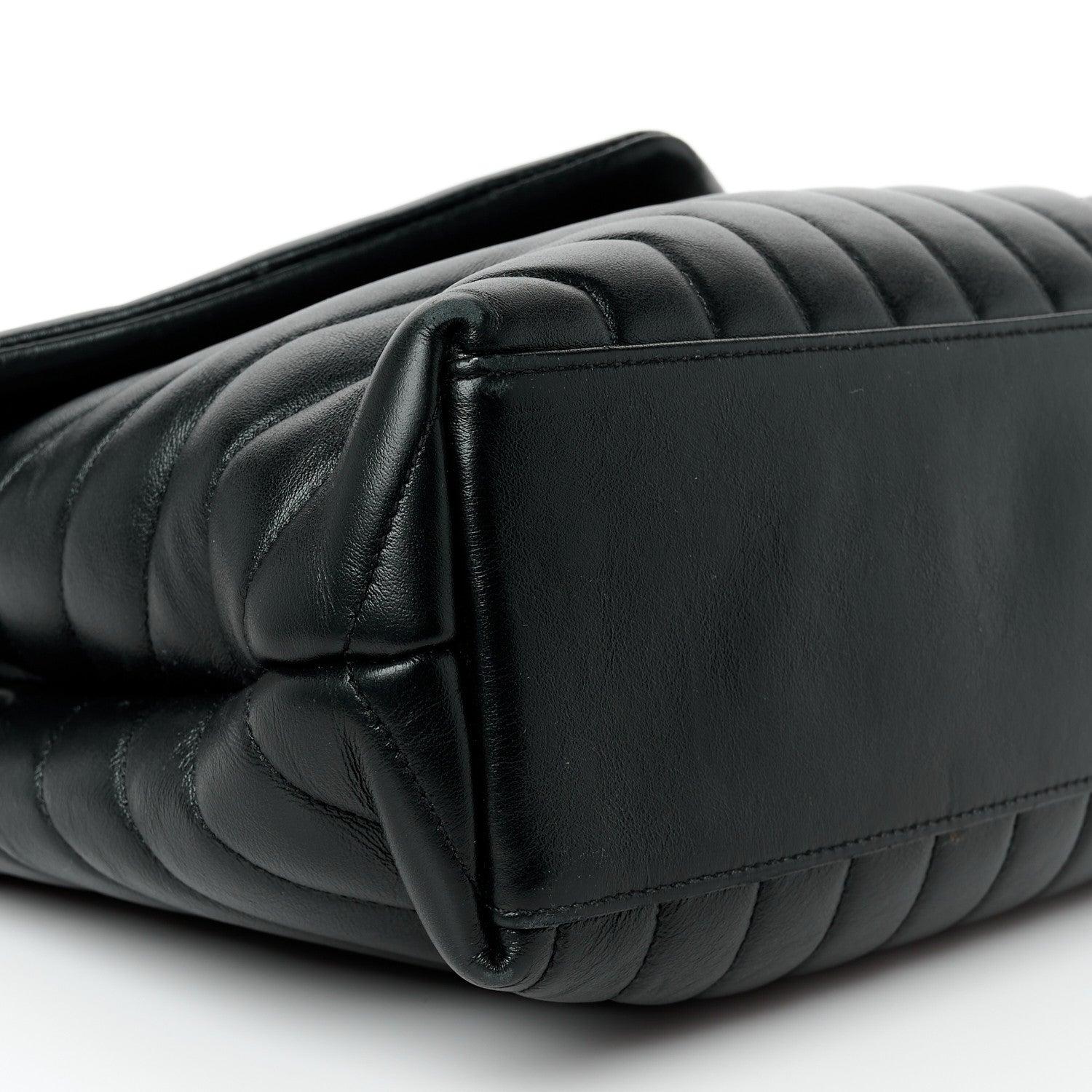 Saint Laurent Calfskin Y Quilted Monogram Medium Loulou Chain Satchel Black 10 of 11