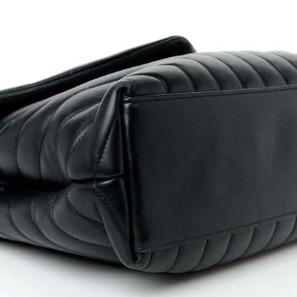 Saint Laurent Calfskin Y Quilted Monogram Medium Loulou Chain Satchel Black 10 of 11