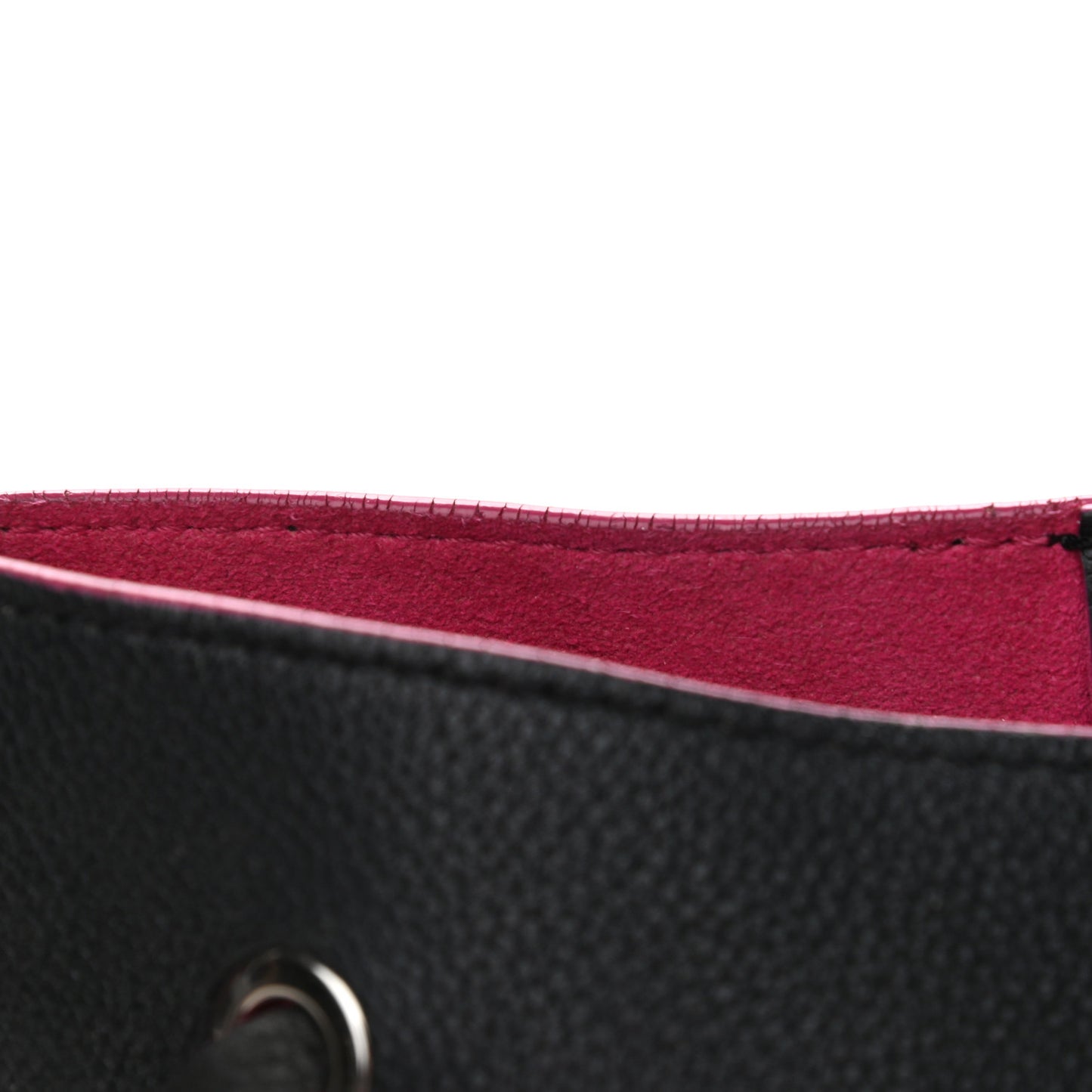 Calfskin Lockme Bucket Black