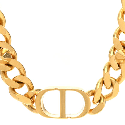 Christian Dior Metal CD Spikes Choker Necklace Gold 4 of 6