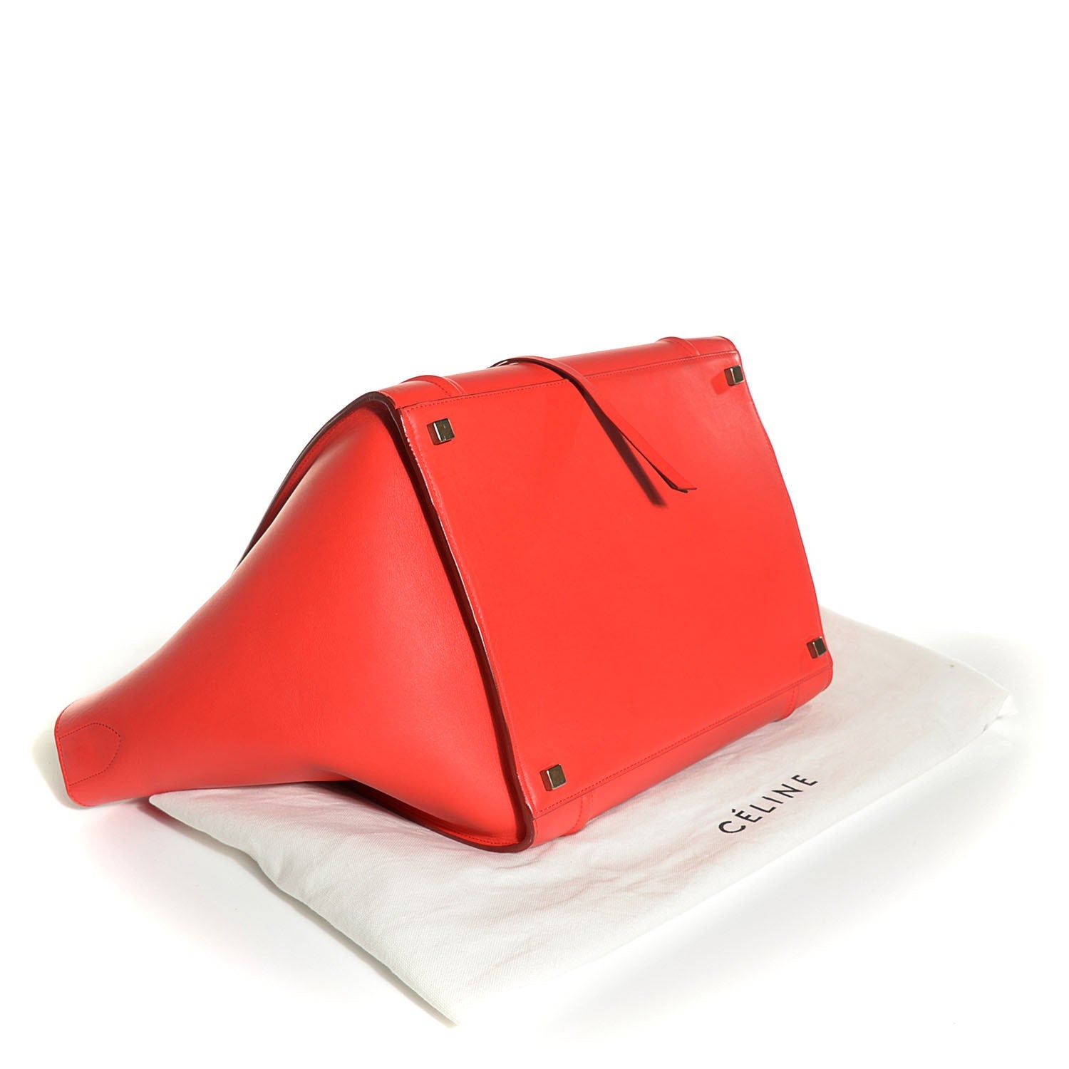 Celine Smooth Calfskin Medium Phantom Luggage Vermillion 4 of 8