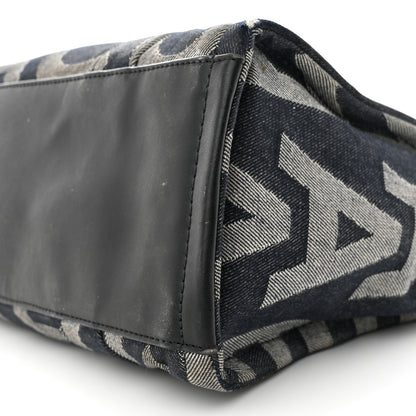 Marc Jacobs Denim Jacquard Medium The Monogram Tote Bag Denim Blue 9 of 17