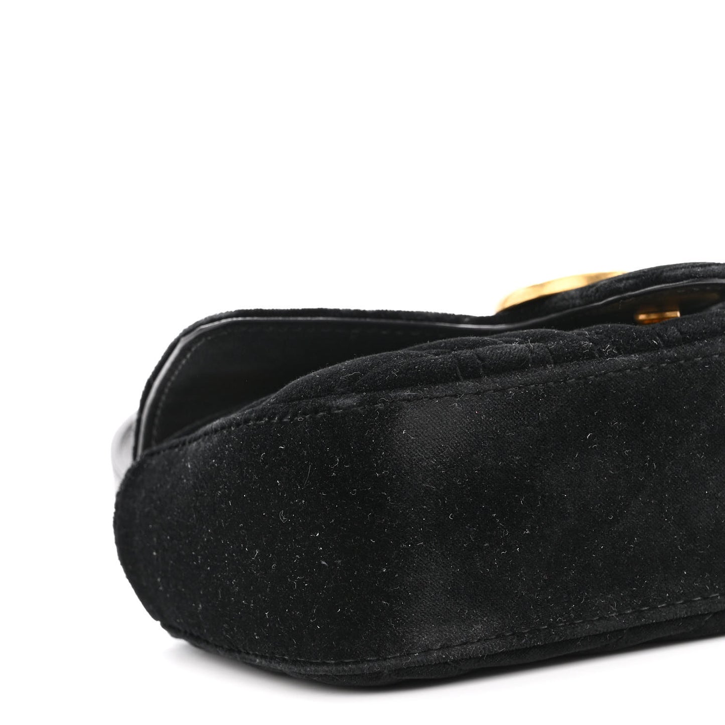 Velvet Matelasse Mini GG Marmont Black