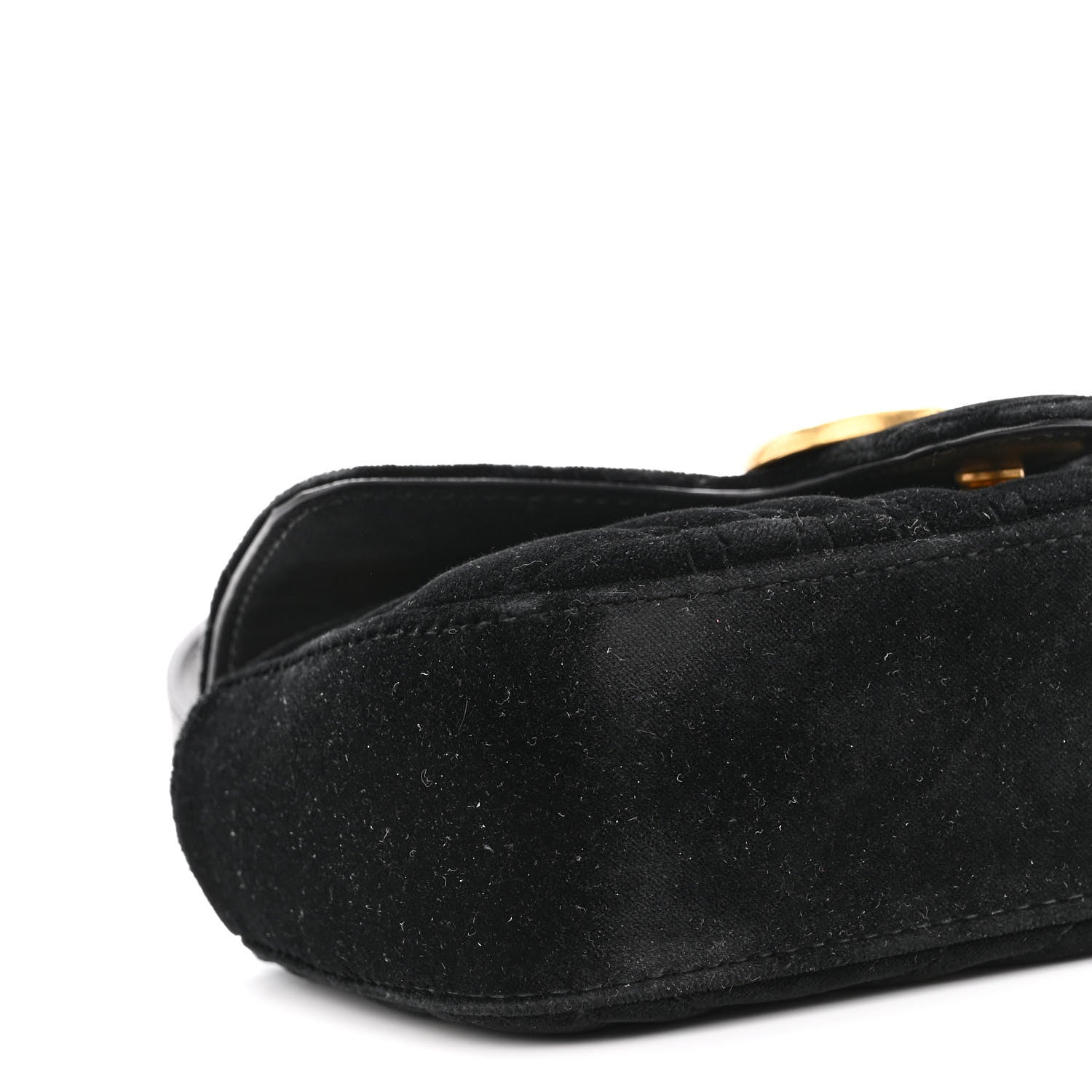 Gucci Velvet Matelasse Mini GG Marmont Black 9 of 10