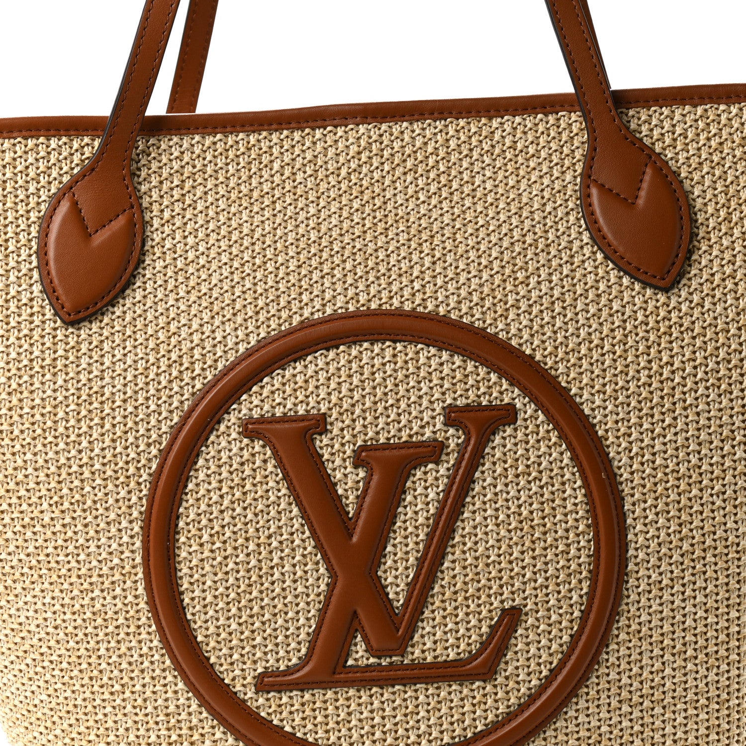 Louis Vuitton Raffia Saint Jacques Tote Caramel 8 of 10