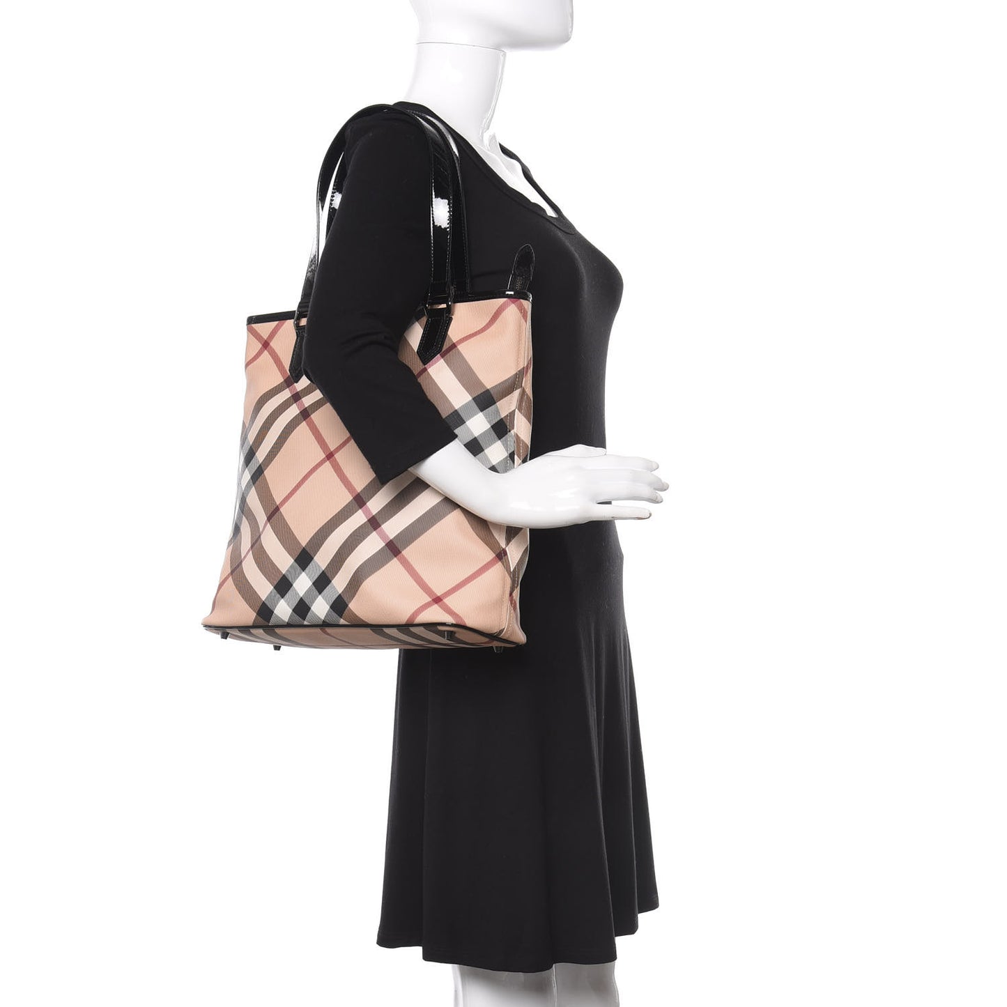 Supernova Check Tote Black