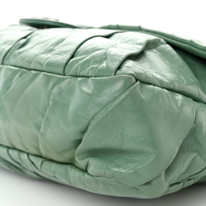Chanel Glazed Calfskin Twisted Maxi Flap Green 10 of 10