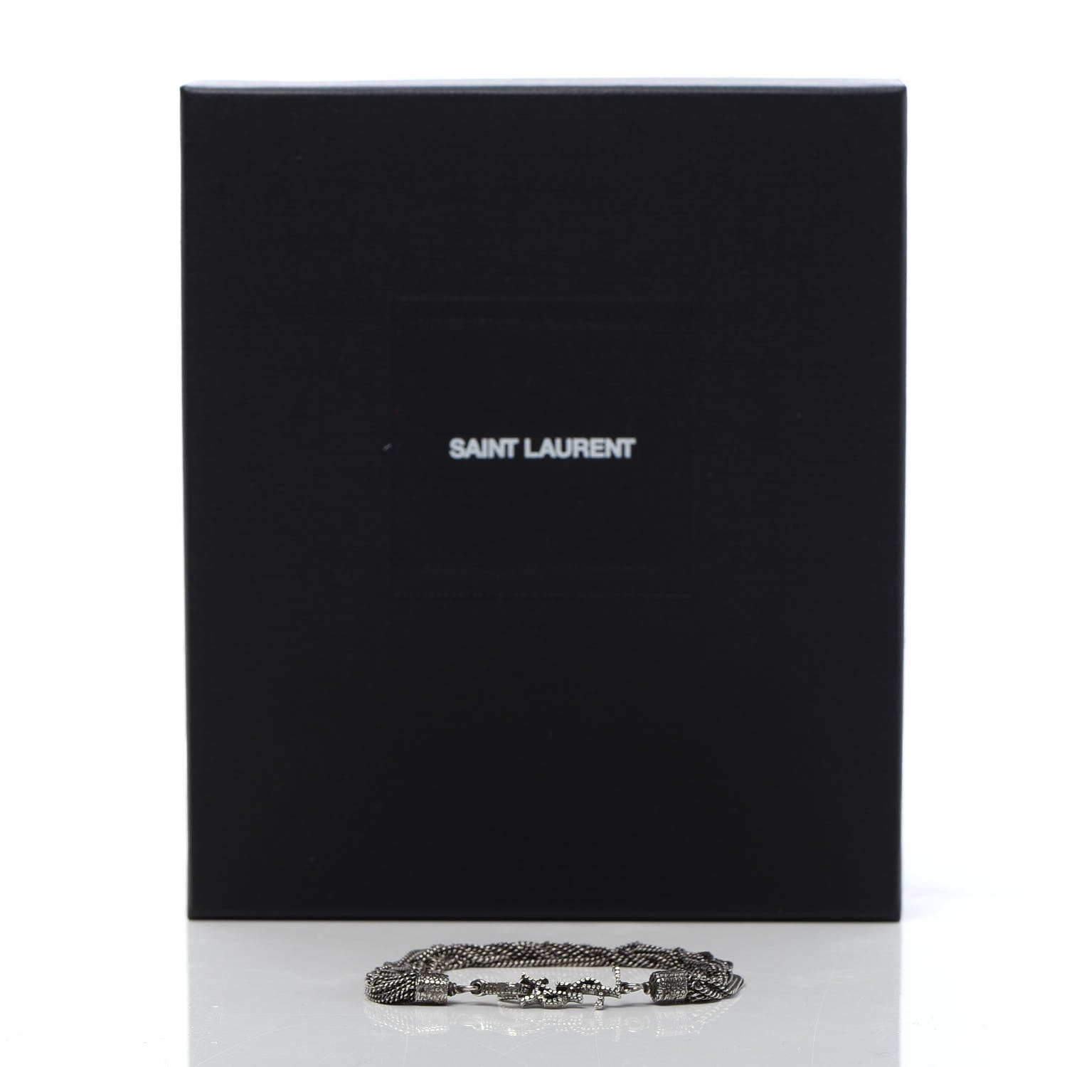 Saint Laurent Lou Lou Twisted Chains Bracelet Silver 5 of 5