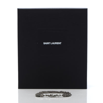 Saint Laurent Lou Lou Twisted Chains Bracelet Silver 5 of 5