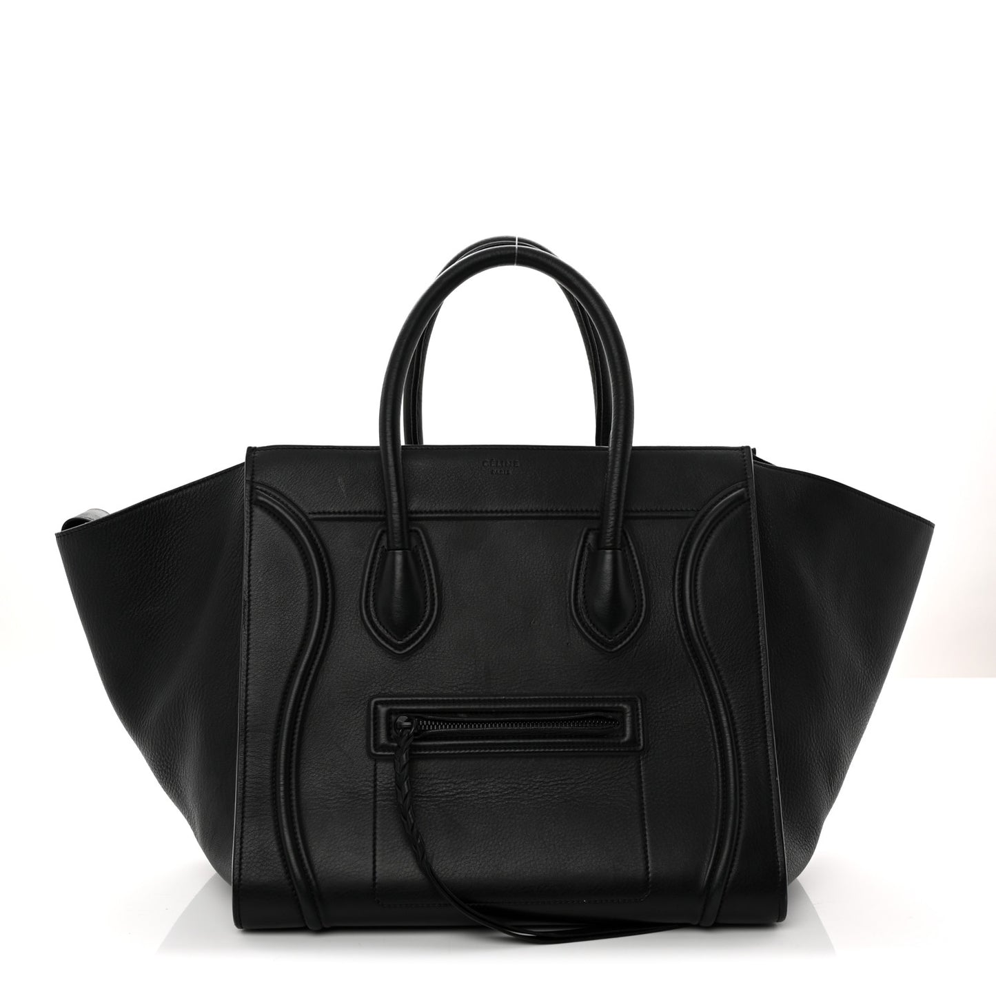 Smooth Calfskin Medium Phantom Luggage Black