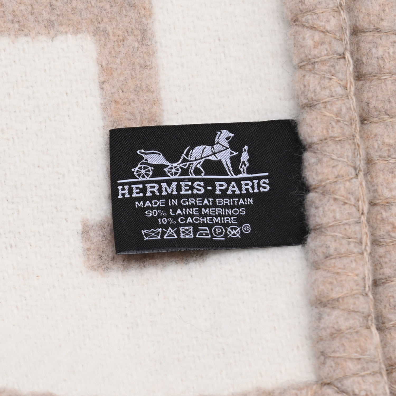 Hermes Wool Cashmere Avalon III Blanket Coco Camomille 3 of 3