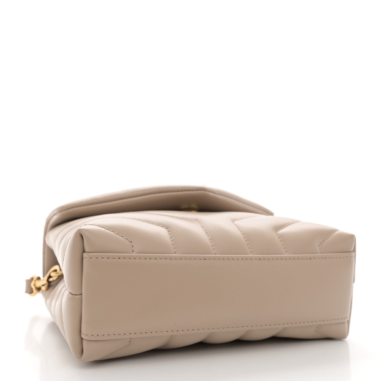 Calfskin Y Quilted Monogram Toy Loulou Crossbody Bag Dark Beige