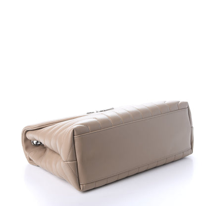 Saint Laurent Calfskin Y Quilted Monogram Small Loulou Chain Satchel Nude Powder 3 of 9