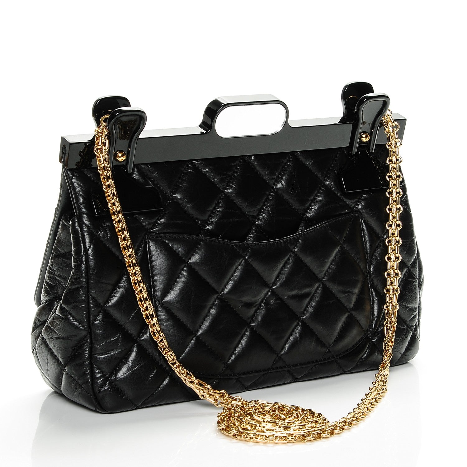 Chanel Aged Calfskin Quilted 2.55 Reissue Hanger Flap Black 3 of 7
