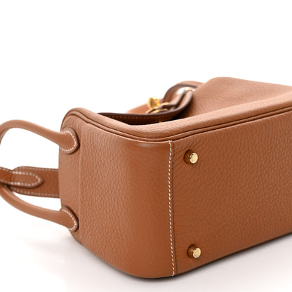 Hermes Taurillon Clemence Mini Lindy 20 Gold 8 of 10