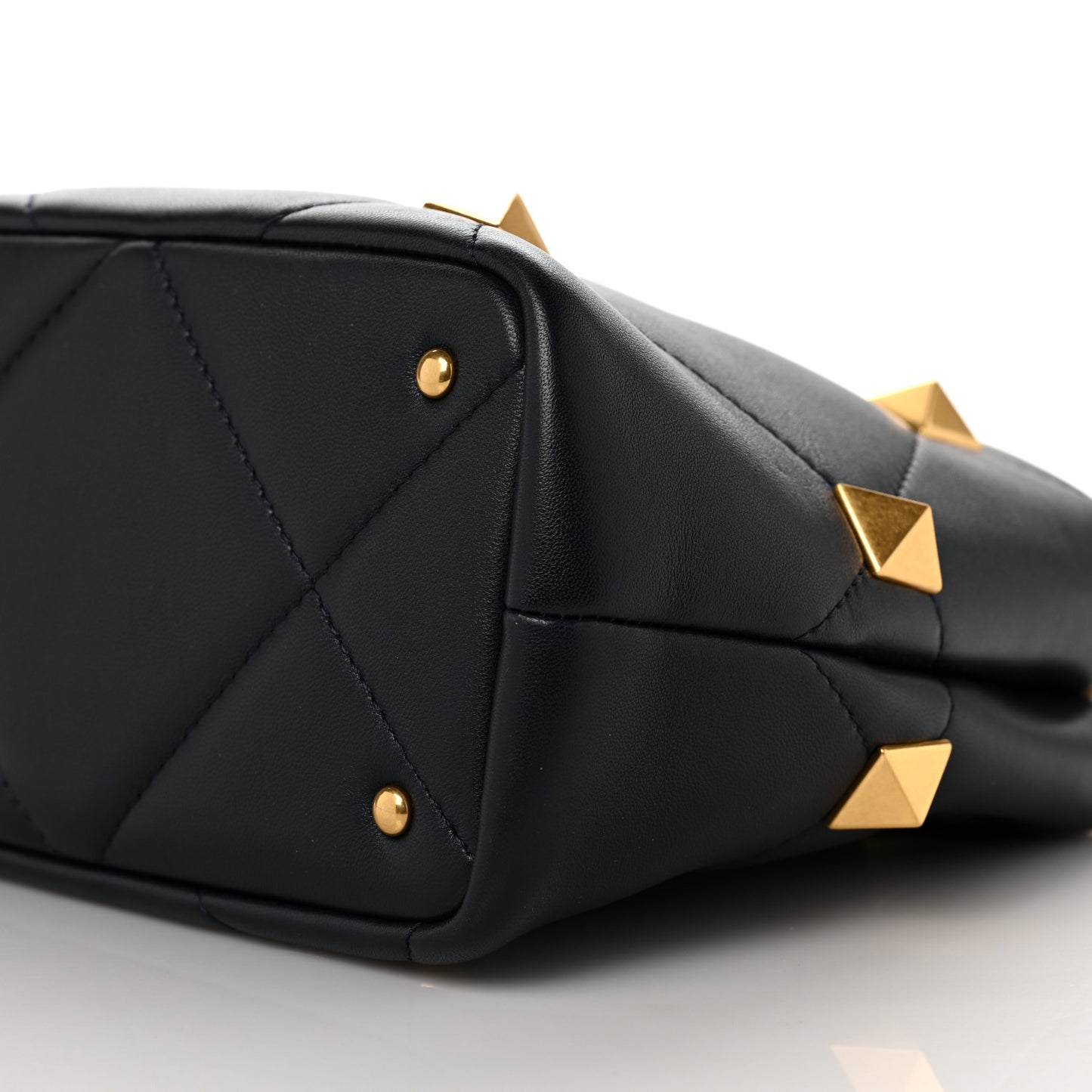 Nappa Small Roman Stud The Handle Bag Black