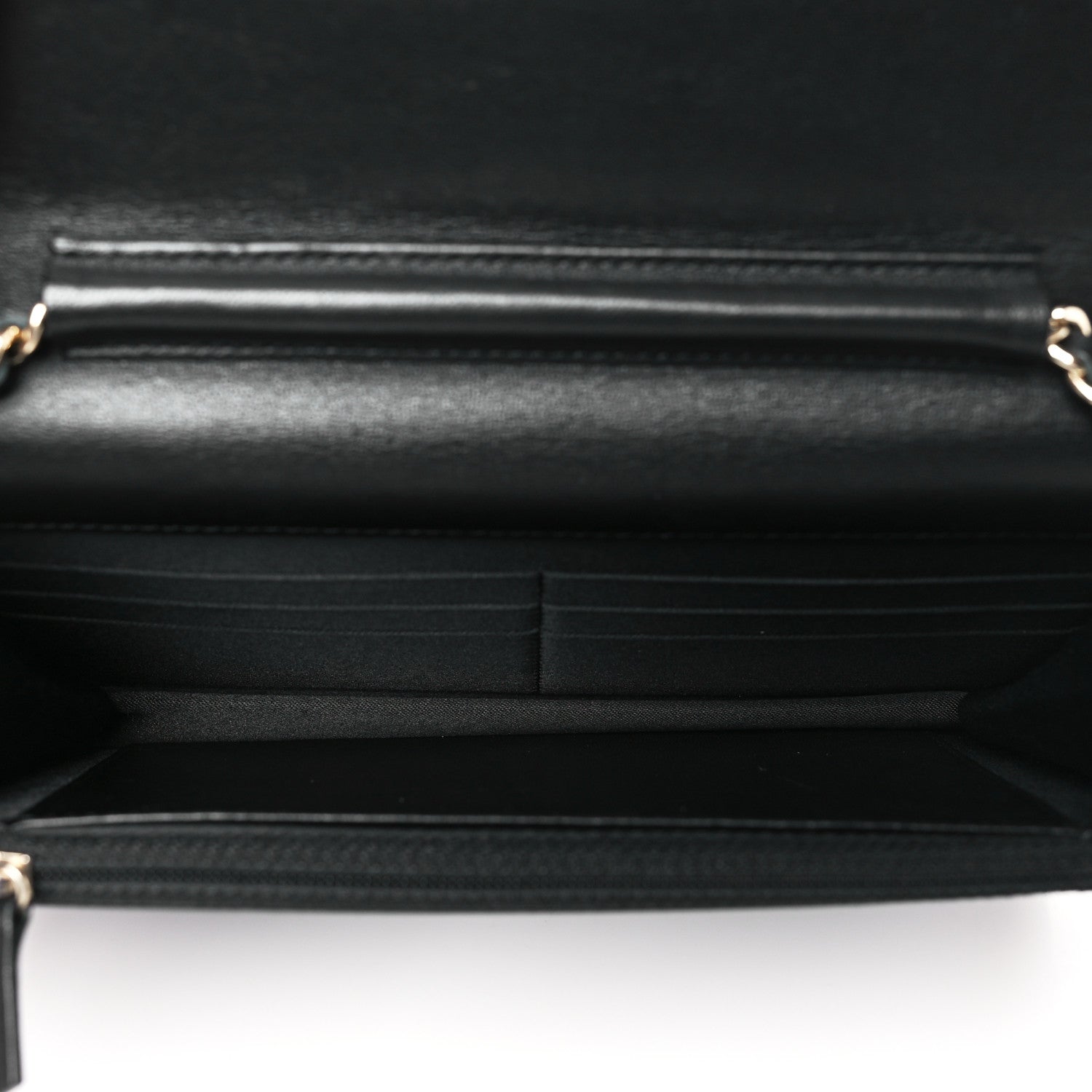 Chanel Lambskin Quilted Korean Garden Wallet On Chain WOC Black 5 of 11