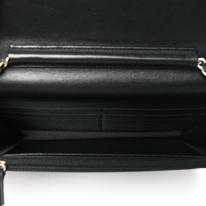 Chanel Lambskin Quilted Korean Garden Wallet On Chain WOC Black 5 of 11