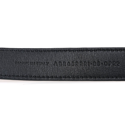 Saint Laurent Patent Calfskin Snakeskin Embossed 20mm Cintura Belt 85 34 Black 6 of 6