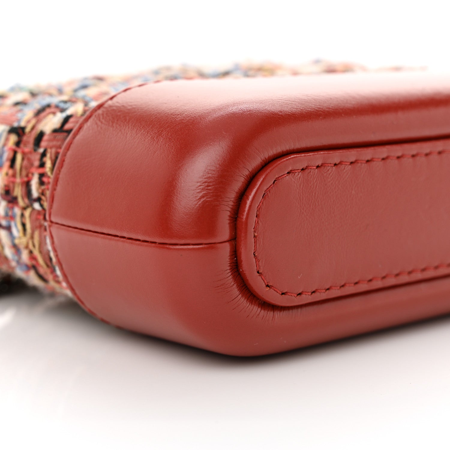 Chanel Tweed Calfskin Small Gabrielle Clutch With Chain Red 12 of 14