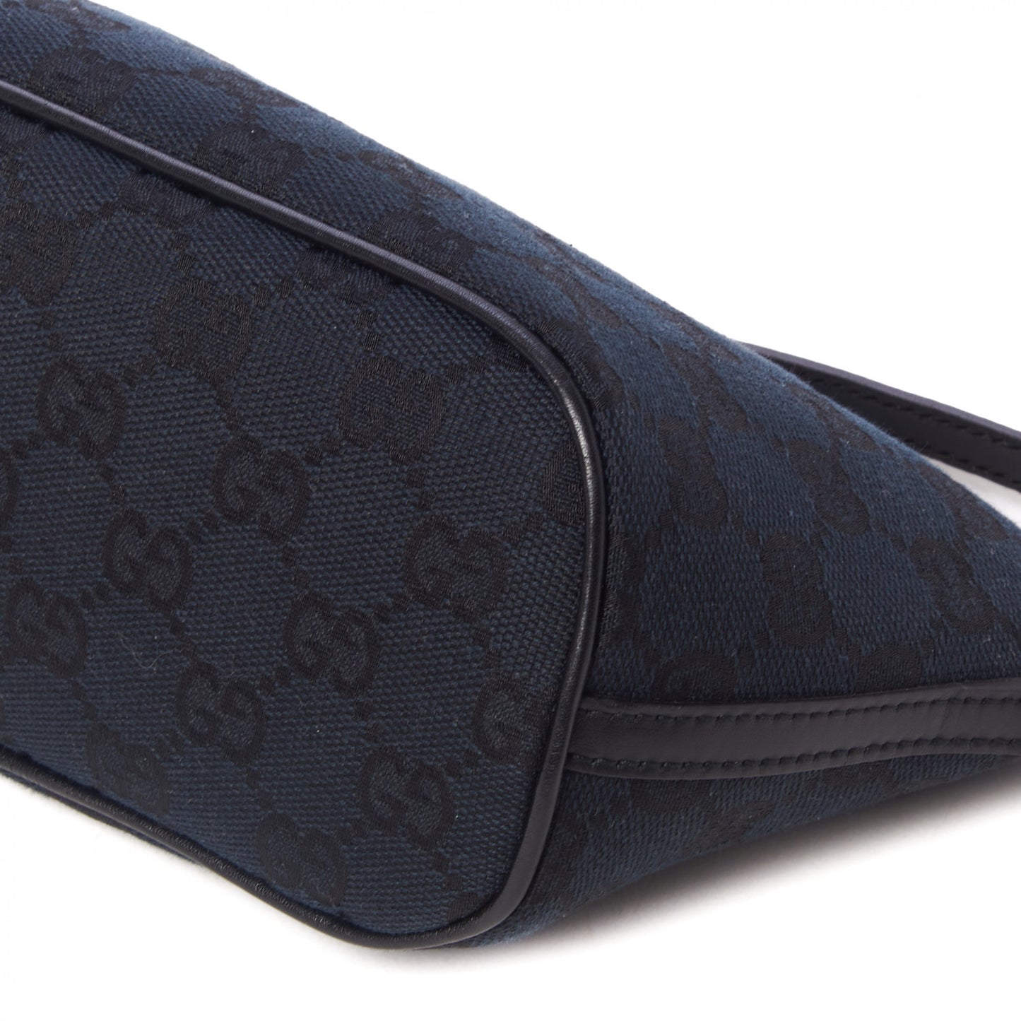 Denim Monogram Boat Pochette Black