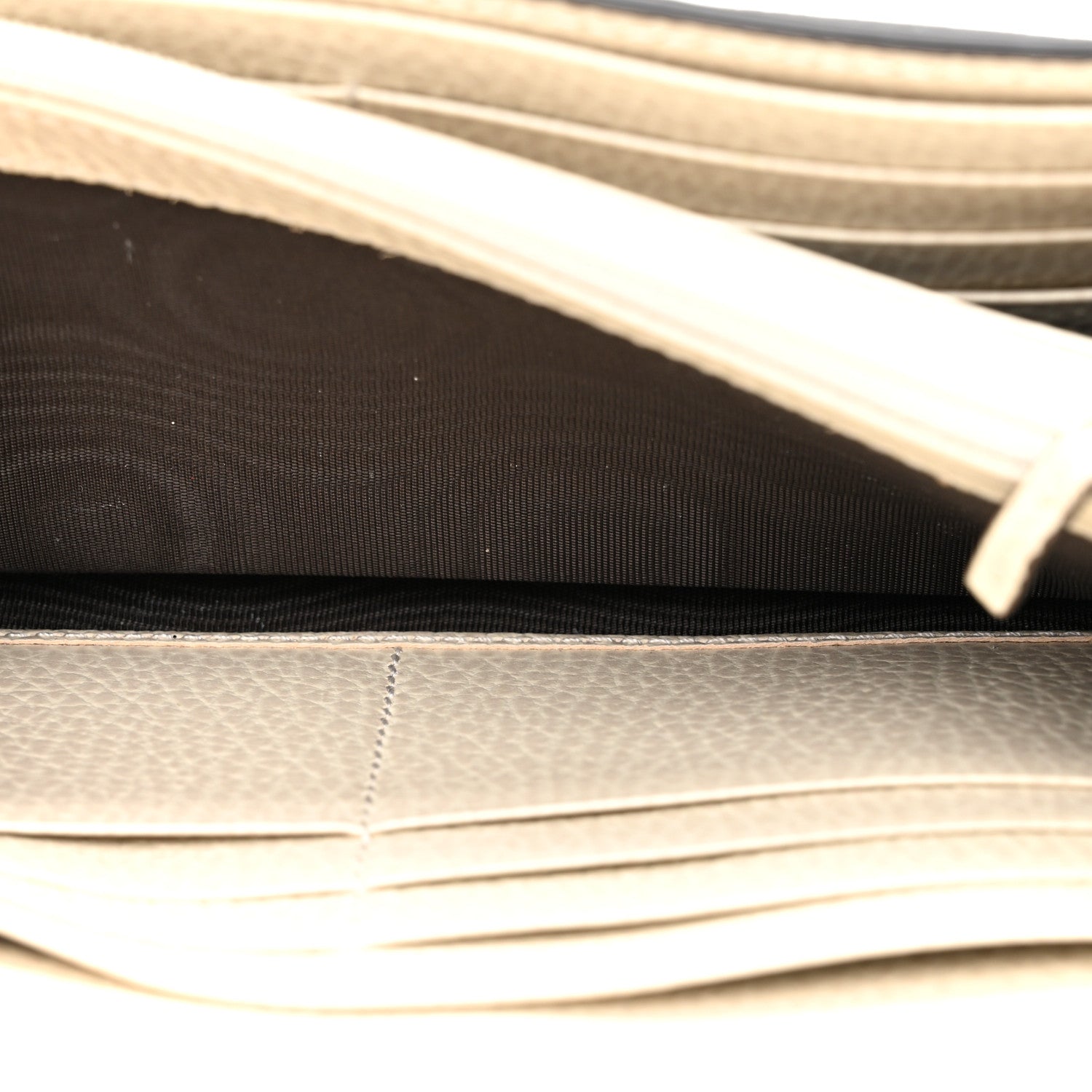 Gucci Dollar Calfskin GG Supreme Monogram GG Marmont Continental Wallet Mystic White Beige Ebony 6 of 12