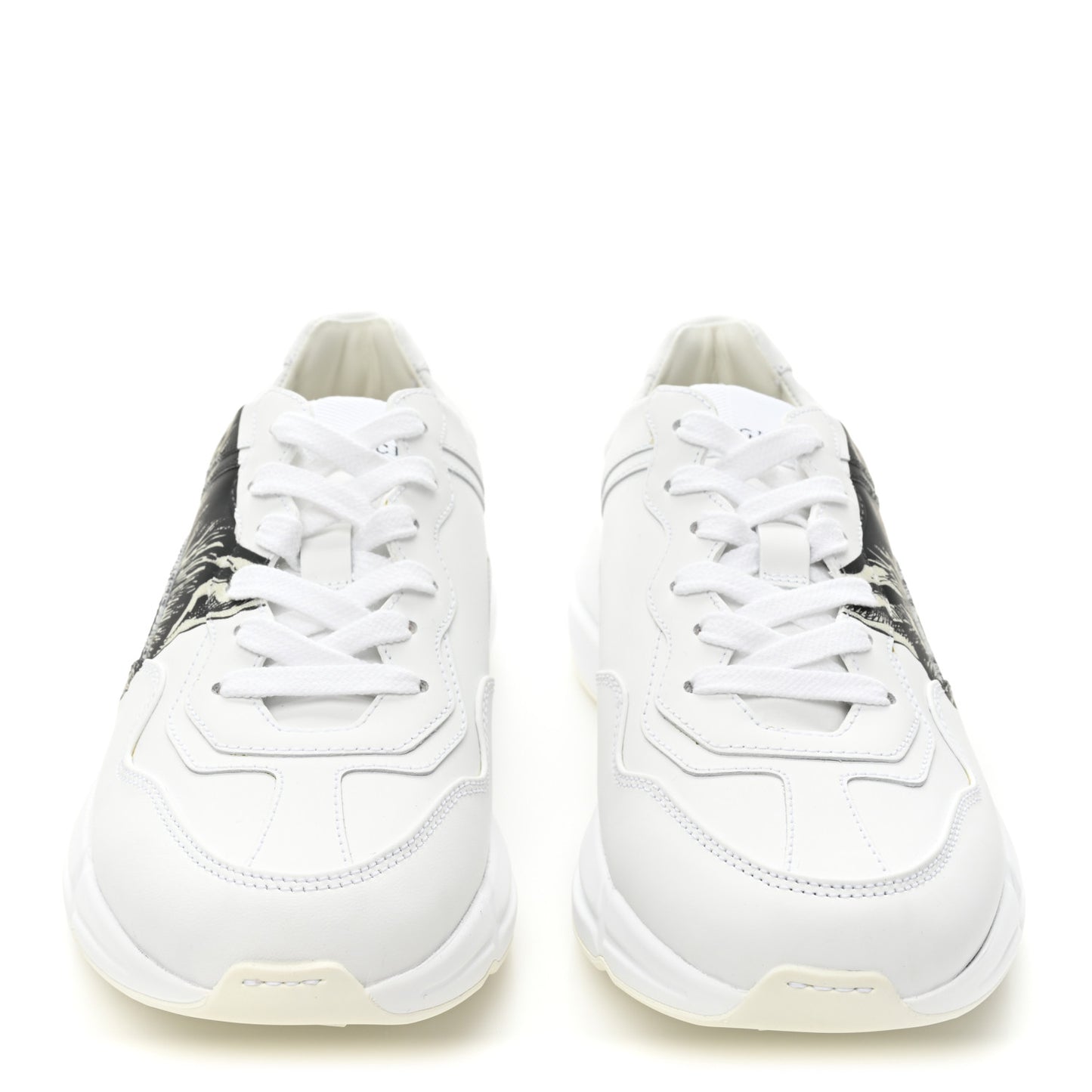 Calfskin Mystic Cat Rhyton Sneakers 36.5 Great White