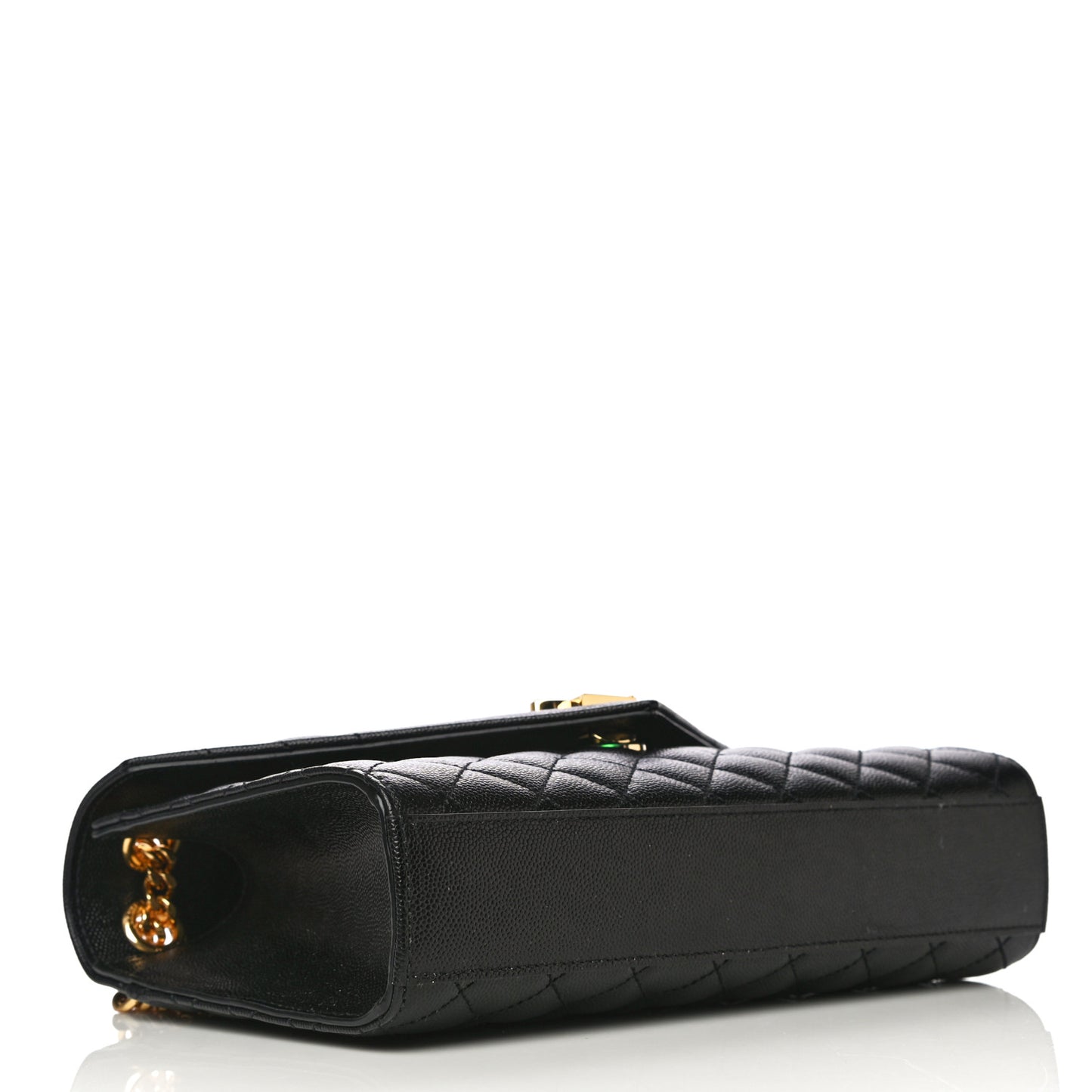 Grain De Poudre Textured Mixed Matelasse Triquilt Medium Monogram Satchel Black