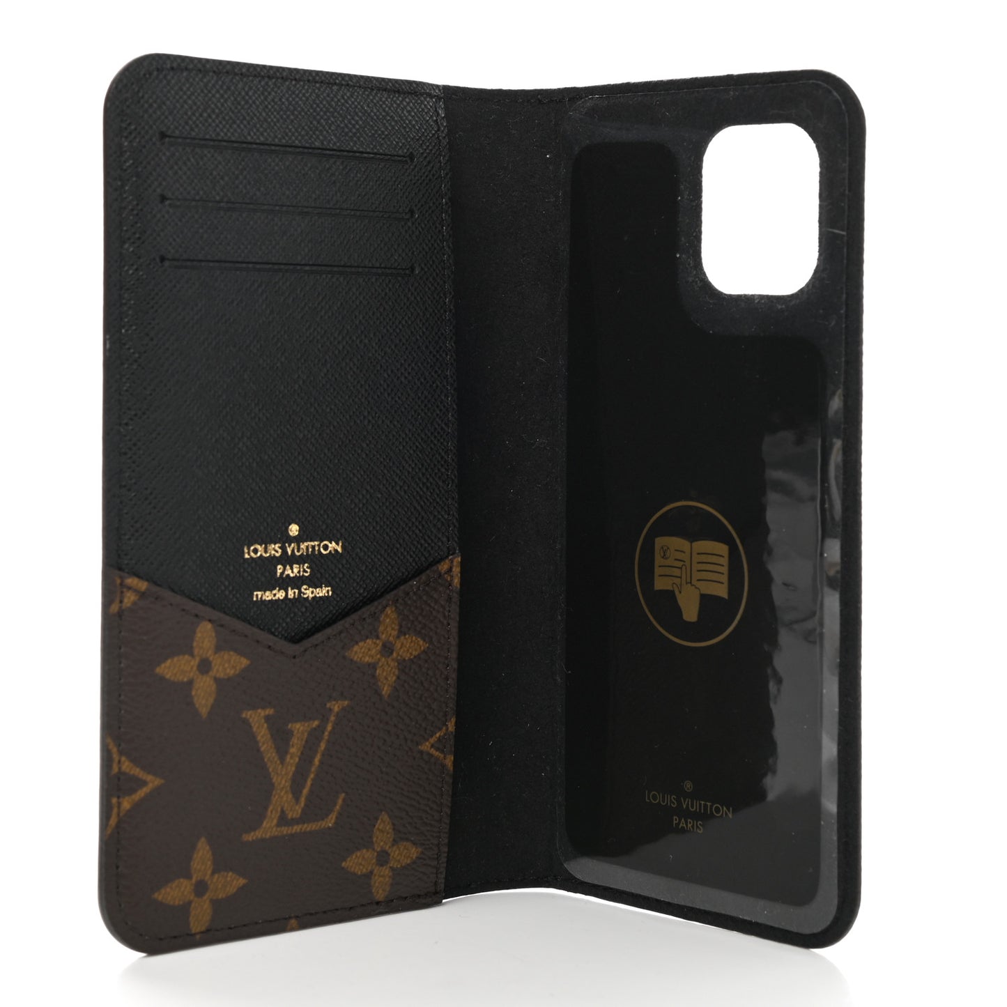 Monogram iPhone 11 Folio Case Black