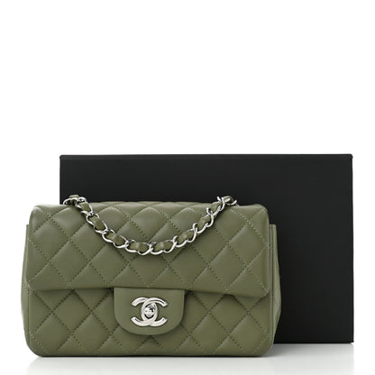 Chanel Lambskin Quilted Mini Rectangular Flap Green 12 of 12