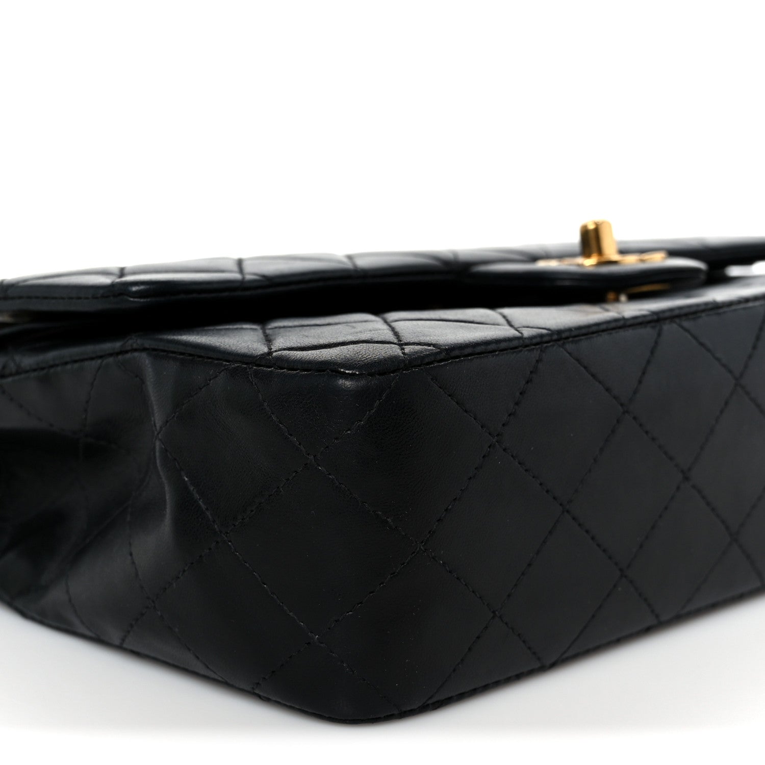 Chanel Lambskin Quilted Medium Double Flap Black 10 of 12
