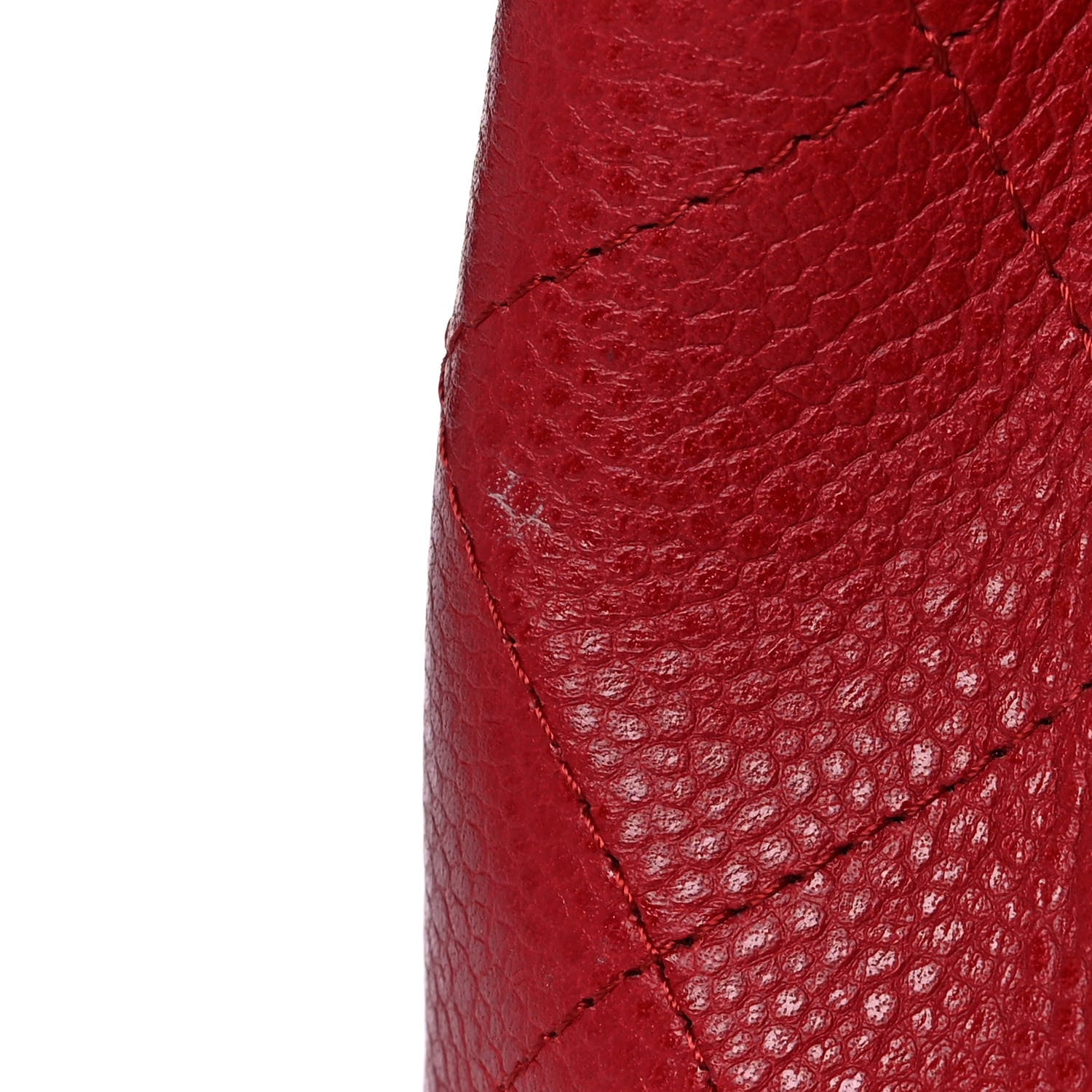 Chanel Caviar Quilted Jumbo Double Flap Dark Red 14 of 15