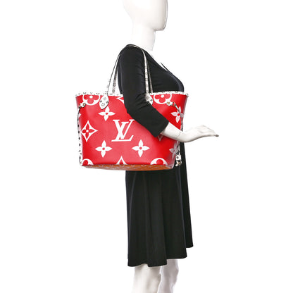 Louis Vuitton Monogram Giant Neverfull MM Rouge 2 of 14