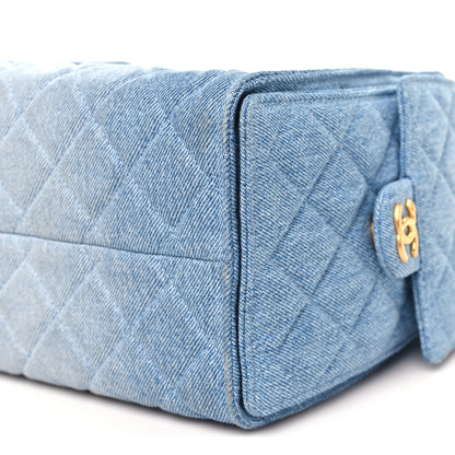 Chanel Washed Denim Quilted Small Chanel 25 Handbag Blue 10 of 10