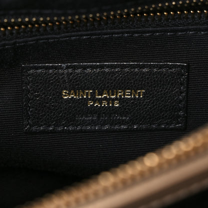 Saint Laurent Calfskin Y Quilted Monogram Medium Loulou Chain Satchel Dark Beige 7 of 11