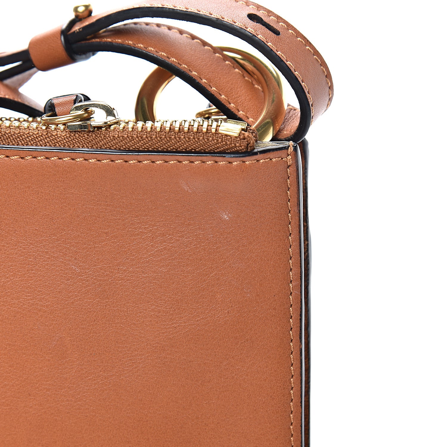 Chloe Calfskin Suede Small Jane Fringe Bag Caramel 11 of 12
