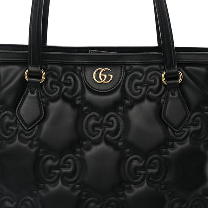 Gucci Calfskin GG Matelasse Medium Ophidia Shopping Tote Black 7 of 10