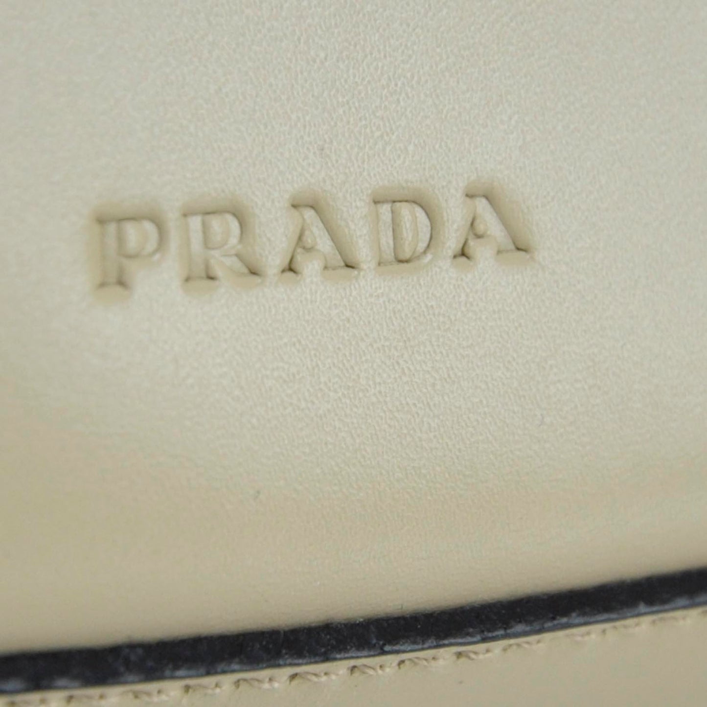 Smooth Leather Shoulder Bag Beige