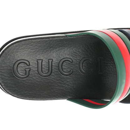 Gucci Rubber Web Mens Slide Sandals 9 Green Red 7 of 8