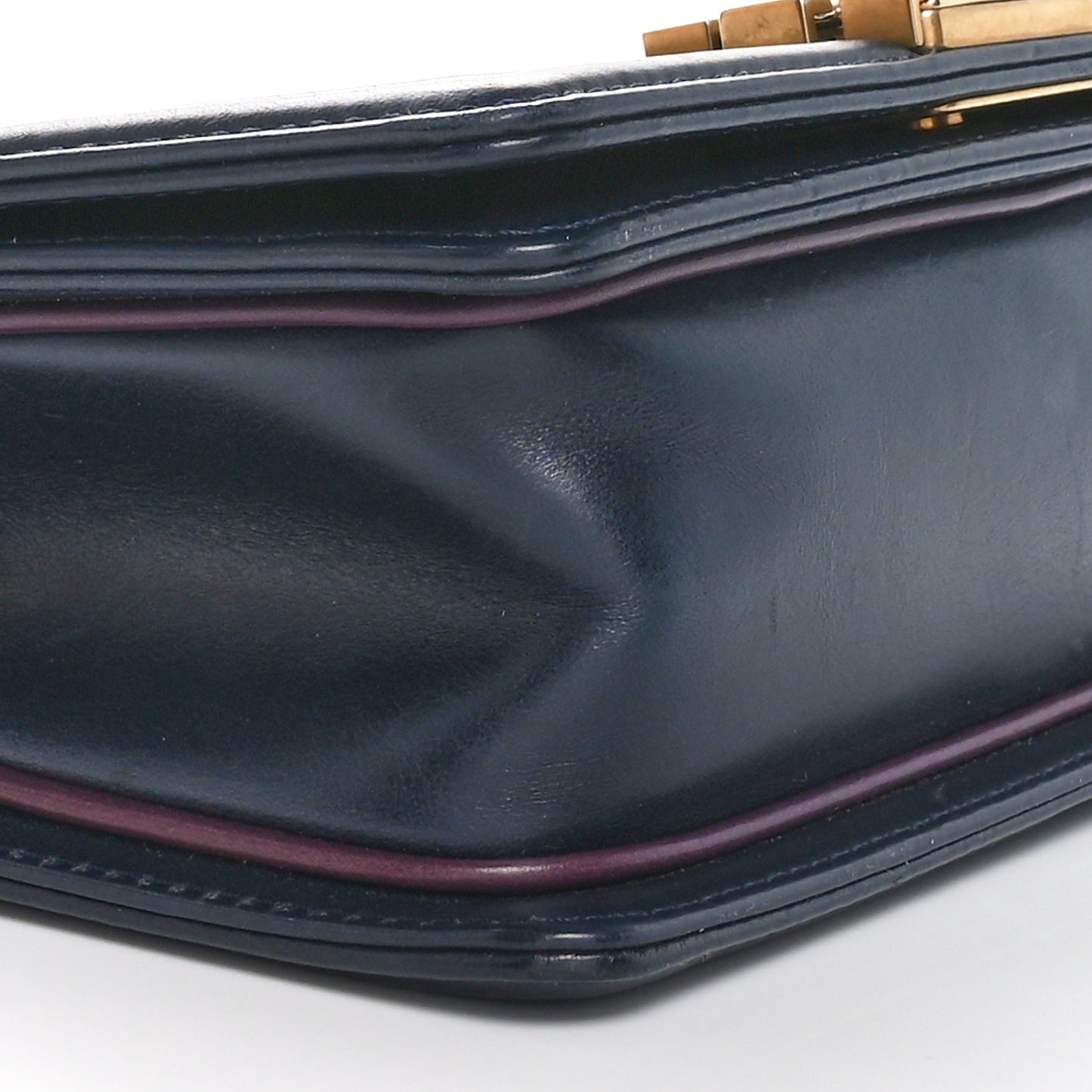 Calfskin Embossed Small Paris Salzburg Boy Flap Navy