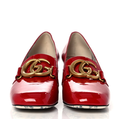 Gucci Vernice GG Victoire 55mm Loafer Pumps 36 Hibiscus Red 2 of 9