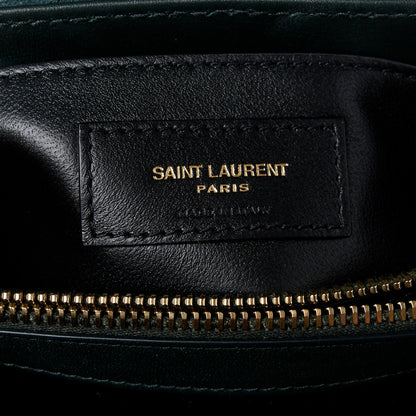 Saint Laurent Suede Calfskin Y Quilted Monogram Small Loulou Chain Satchel Storm 8 of 11