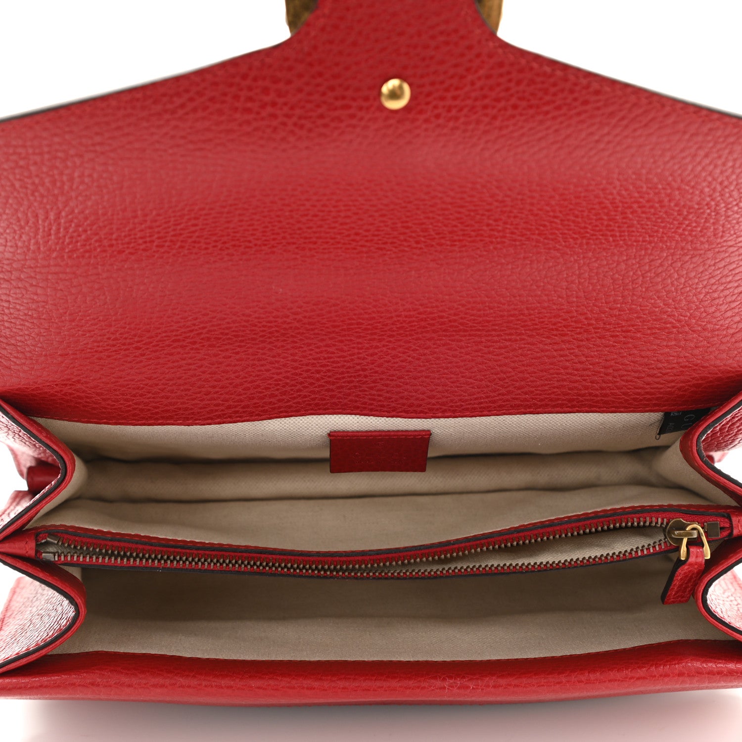 Gucci Dollar Calfskin Swarovski Crystal Small Dionysus Shoulder Bag Hibiscus Red 5 of 9