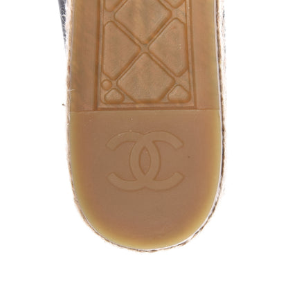Chanel Lambskin CC Espadrilles 39 Black 8 of 10