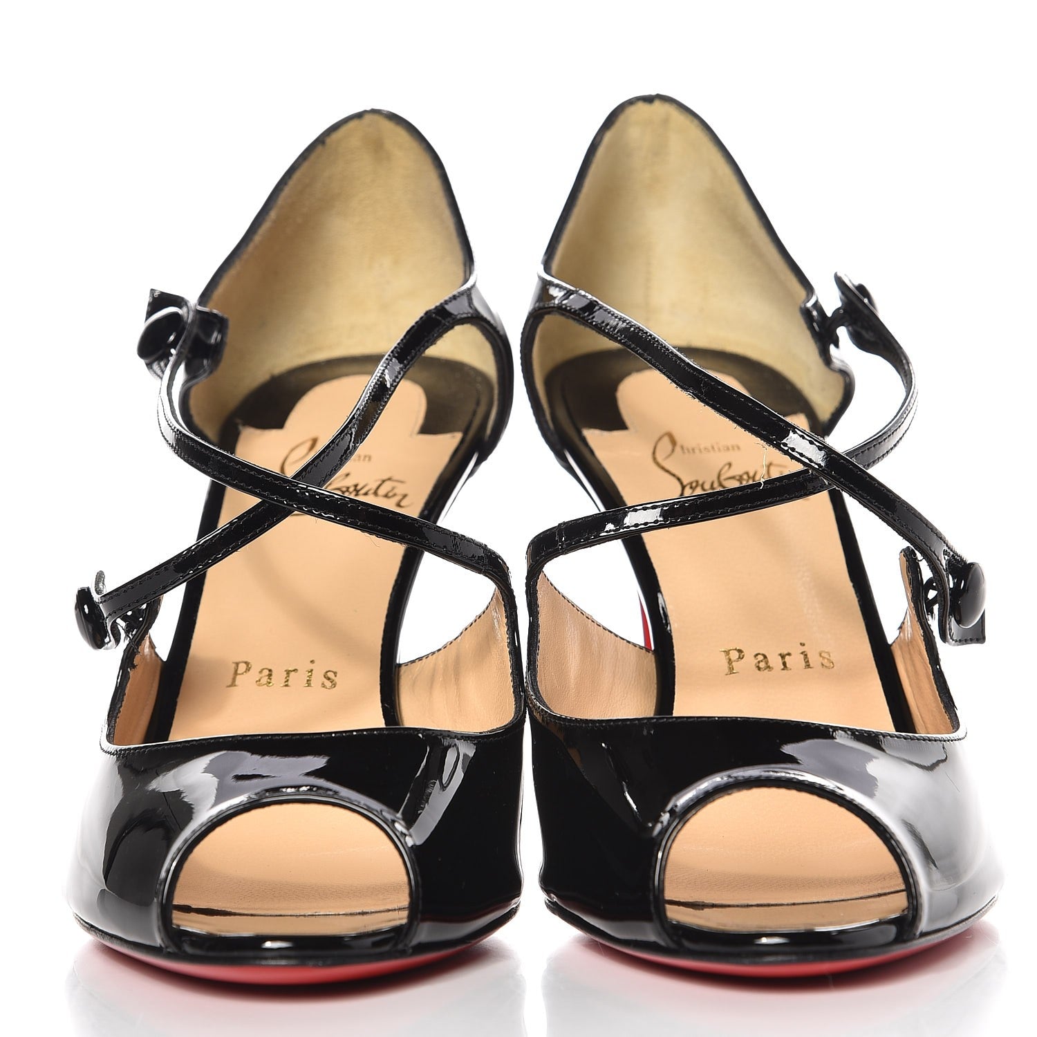 Christian Louboutin Patent Debriditoe 85 Pumps 36.5 Black 3 of 8